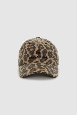 Jeremy Baseball Cap - Black And Brown Leopard | Anine Bing