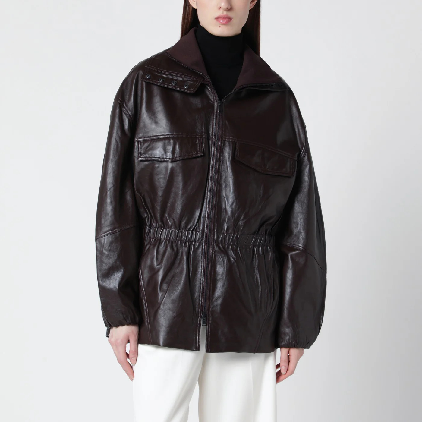 Plum Carnaby leather jacket | The Double F