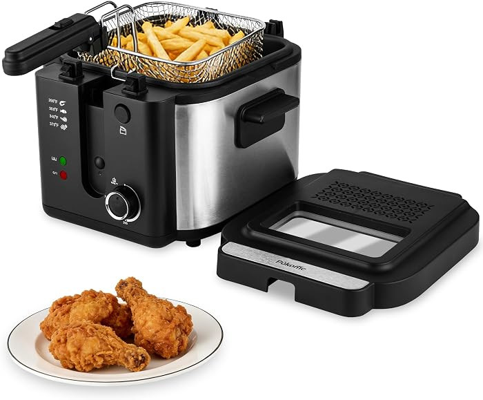 Pukomc Electric Deep Fryer with Basket,Adjustable Temperature Frying Pot for Home Use,Removable L... | Amazon (US)