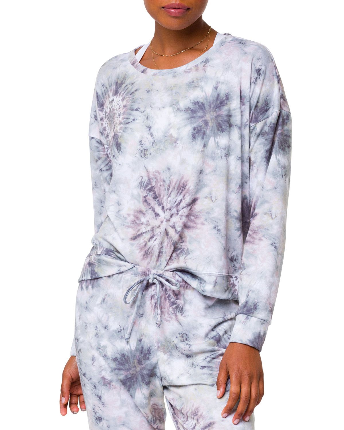 High-Low Print Sweatshirt | Neiman Marcus