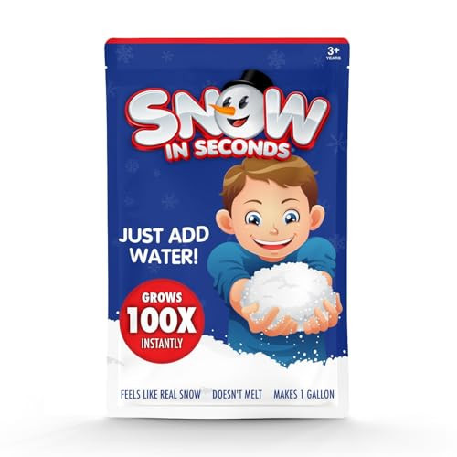 Snow in Seconds Small Instant Snow Artificial Snow - As Seen on Shark Tank - Make Cloud Slime | Amazon (US)