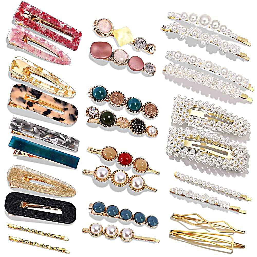 Hair Barrettes for Women Girls, Acrylic Resin Hair Accessories, Sweet Handmade Hair Clips Bobby P... | Amazon (US)