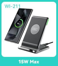 INIU Wireless Charger, 15W Fast Qi Certified Wireless Charging Station with Sleep-Friendly Adapti... | Amazon (US)