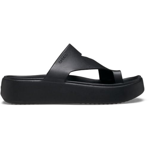 Crocs Women's Getaway Toe Loop Platform Sandals, LiteRide Comfort, Black, 10 | Amazon (US)