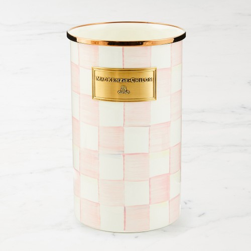 MacKenzie-Childs Rosy Check Enamel Utensil Holder | Williams-Sonoma