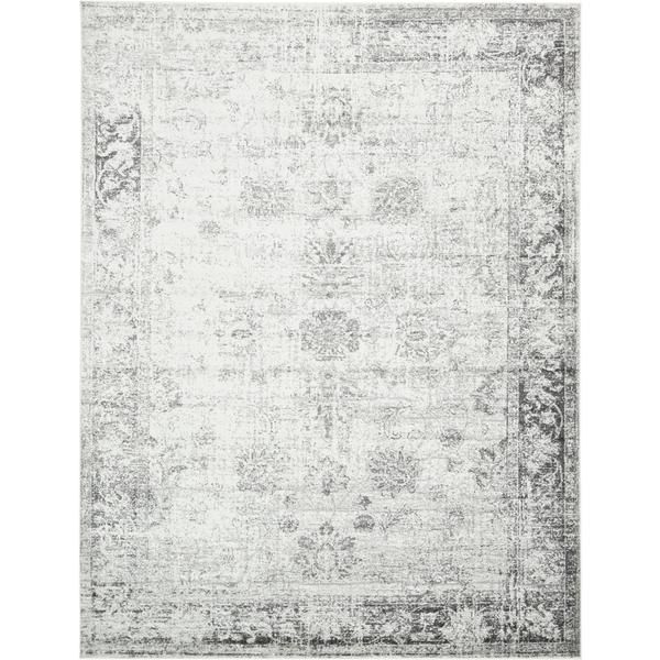 Sofia Floral Grey Area Rug (9' x 12') | Bed Bath & Beyond