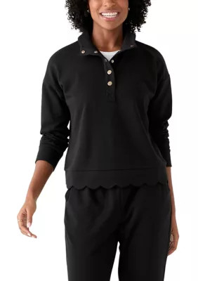 Women's Scalloped Hem Sweatshirt | Belk