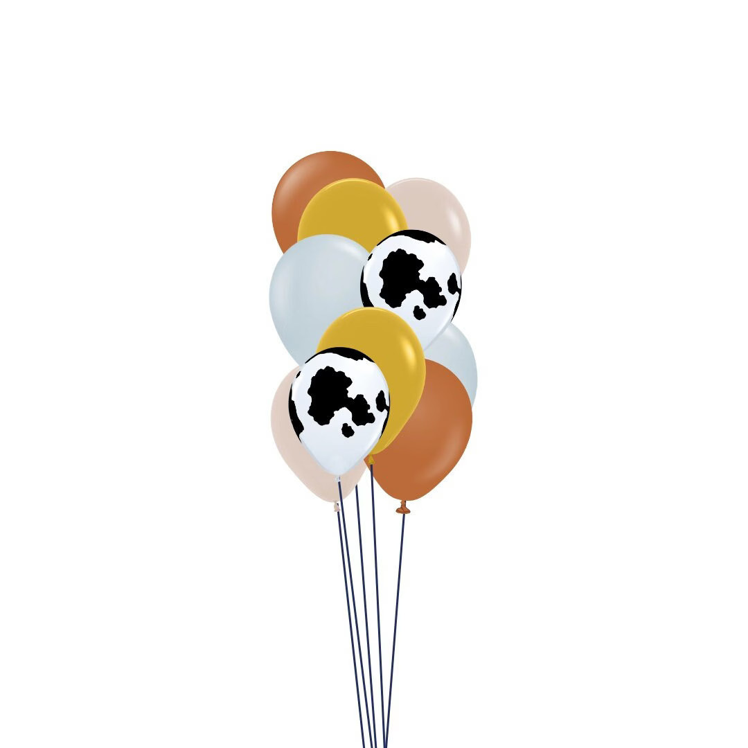 Muted Retro Toy Story Themed Balloon Bouquet | Toy Story Party | Cow Print Balloons | Cow Boy Bal... | Etsy (US)