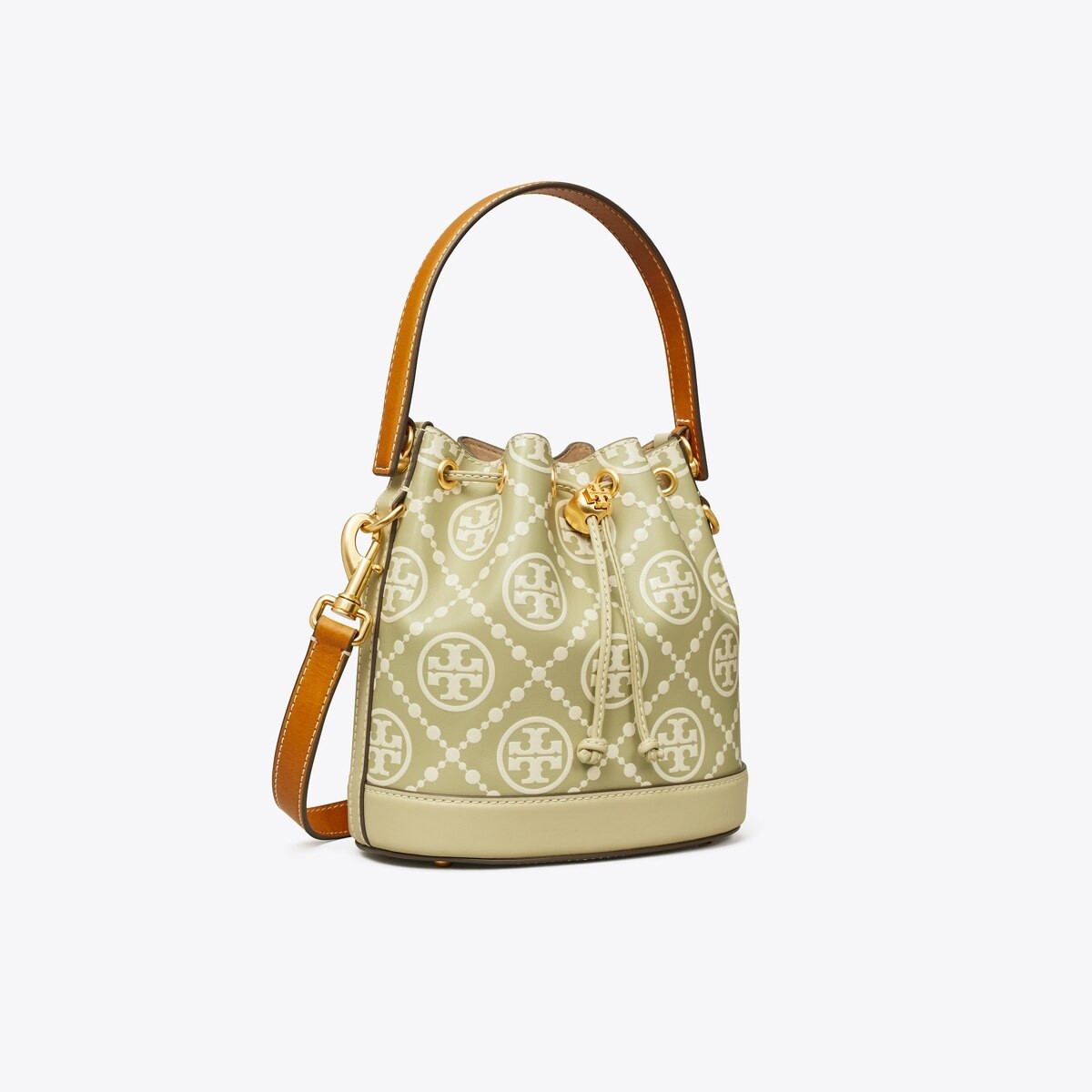 T Monogram Contrast Embossed Bucket Bag: Women's Designer Crossbody Bags | Tory Burch | Tory Burch (US)