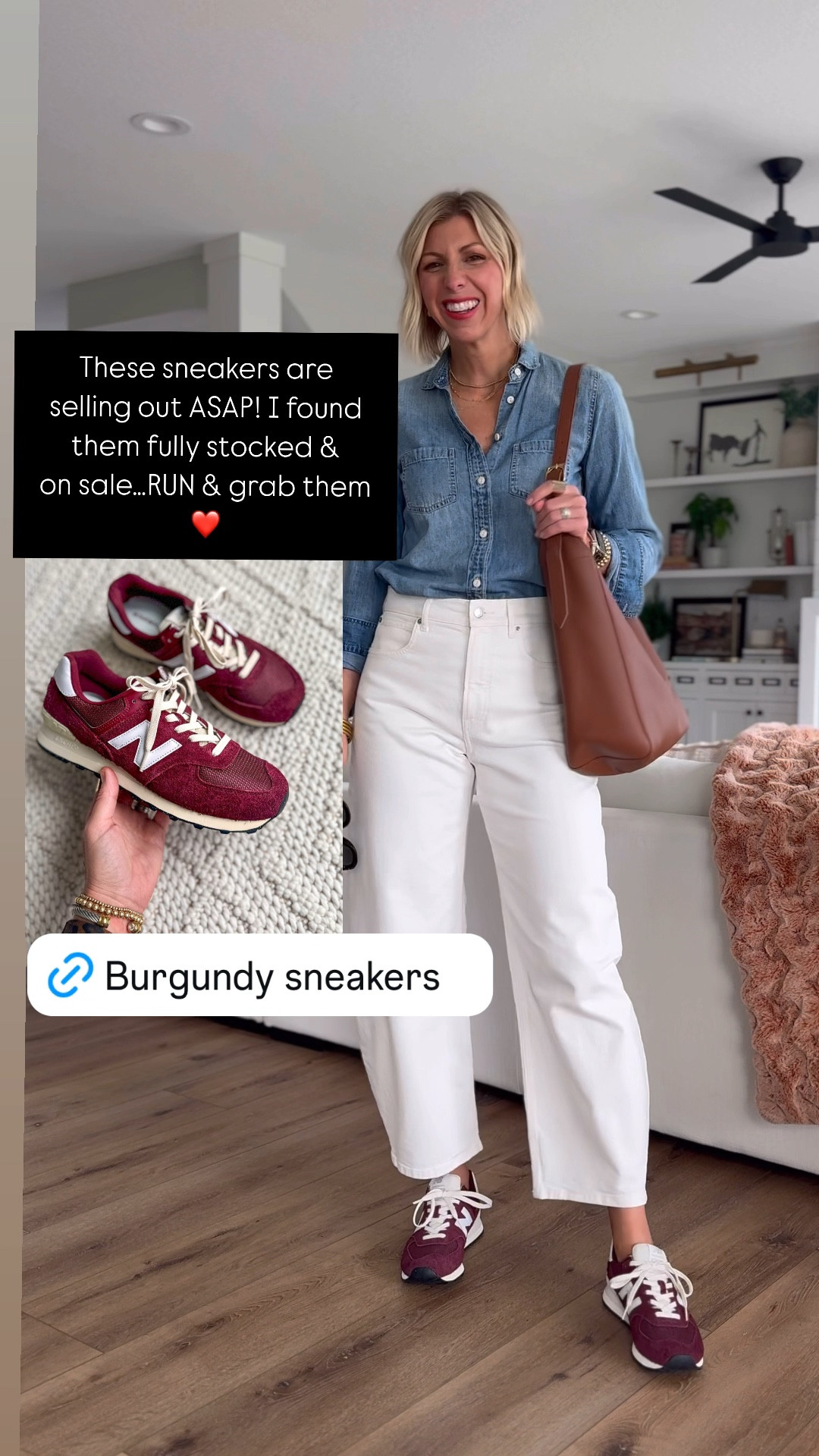 Burgundy is a HUGE trend for fall! I LOVE these chic retro sneakers that add a pop of color & style this fall. Did I mention they have amazing support?! I’m wearing my tts 10 in these 

#LTKFindsUnder100 #LTKOver40 #LTKShoeCrush