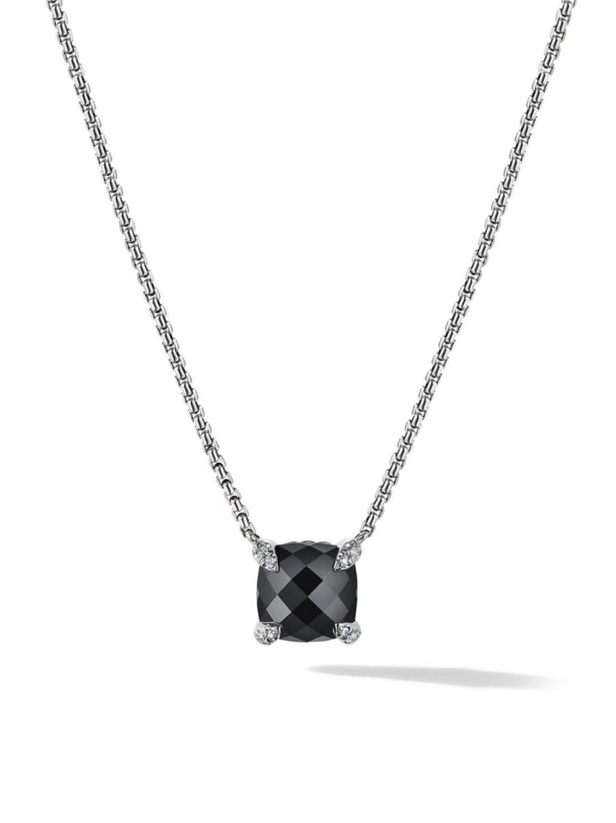 Petite Chatelaine Pendant Necklace with Pave Diamonds | Saks Fifth Avenue