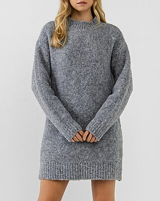 English Factory Cozy Crew Neck Sweater Dress | Express