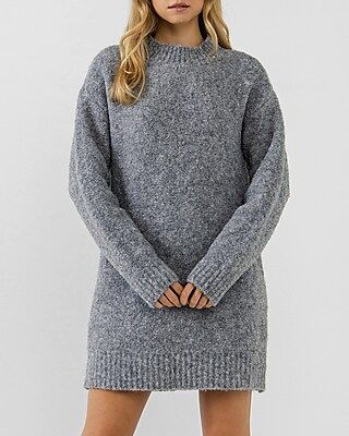 English Factory Cozy Crew Neck Sweater Dress | Express