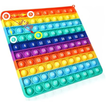 Genchi Math Pop it Multiplication Manipulatives Education MathWizard Rainbow Fidget Sensory Toys Pop | Amazon (US)