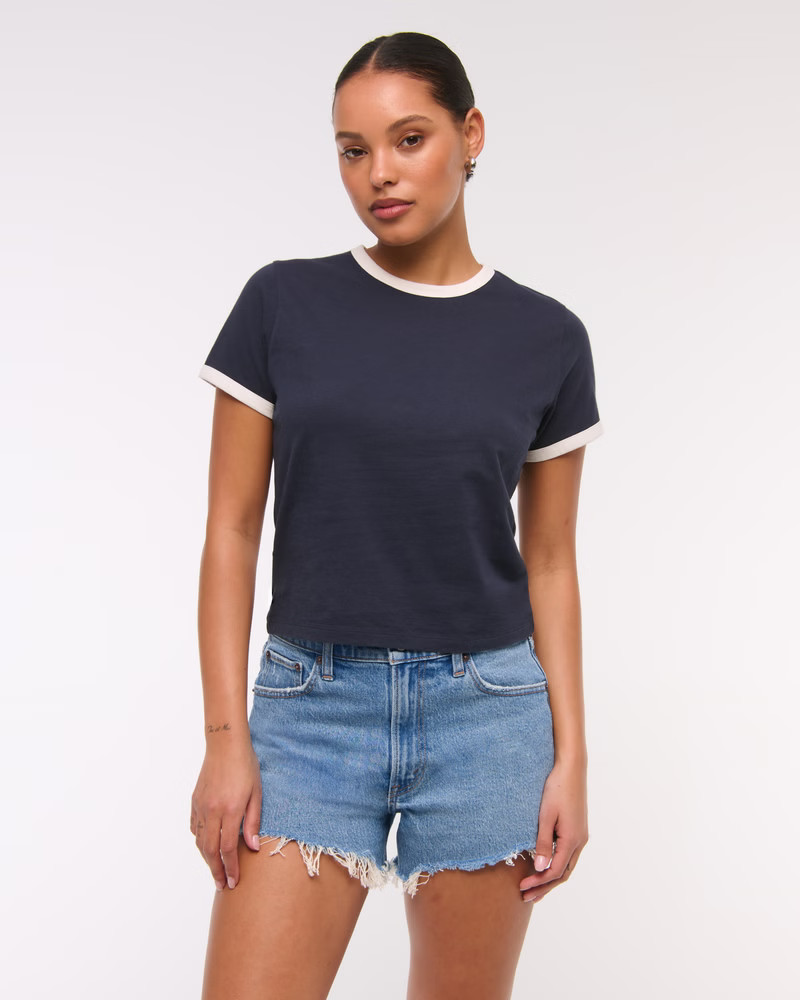 High Rise 90s Cutoff Short | Abercrombie & Fitch (US)