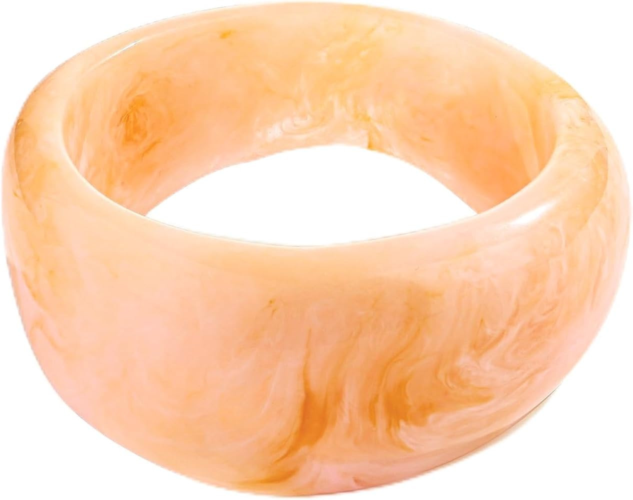 Chunky Acrylic Bangles Bracelets For Women Geometric Acrylic Resin Acetate Mottled Wide Bangle Br... | Amazon (US)