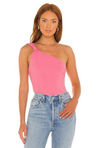 Lovers + Friends Blanche Bodysuit in Pop Pink from Revolve.com | Revolve Clothing (Global)