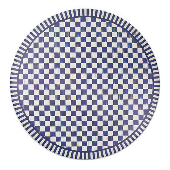 Royal Check Floor Mat - 6' Round | MacKenzie-Childs