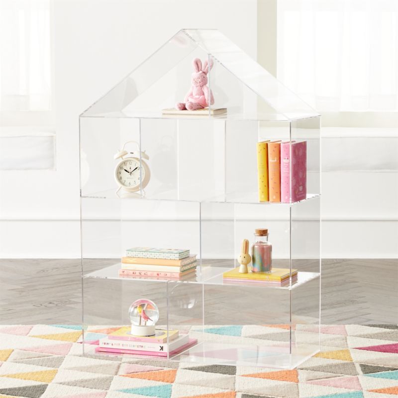 Acrylic House Bookcase + Reviews | Crate and Barrel | Crate & Barrel