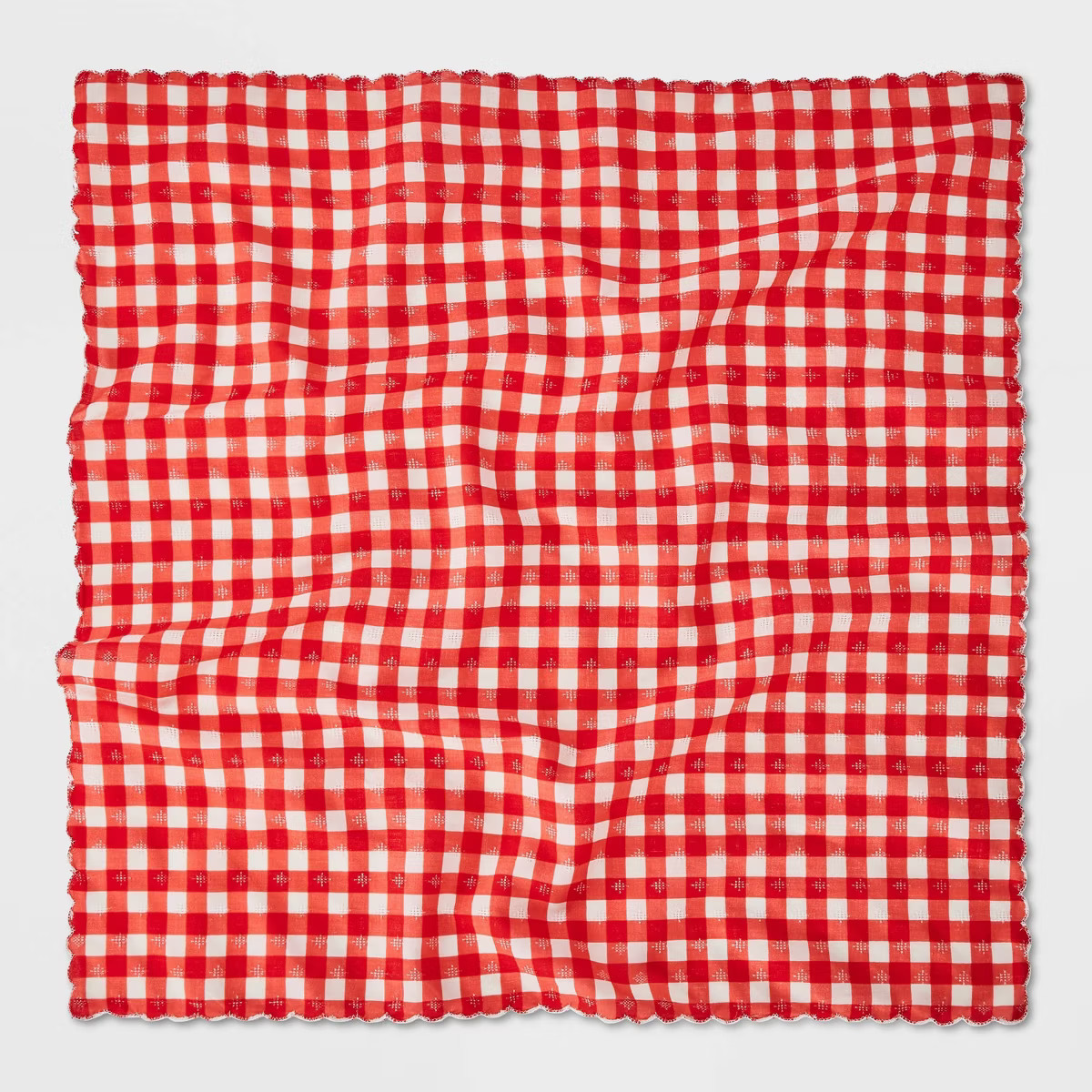 Women's Gingham Pattern Scarf - Universal Thread™ White/Blue/Red | Target