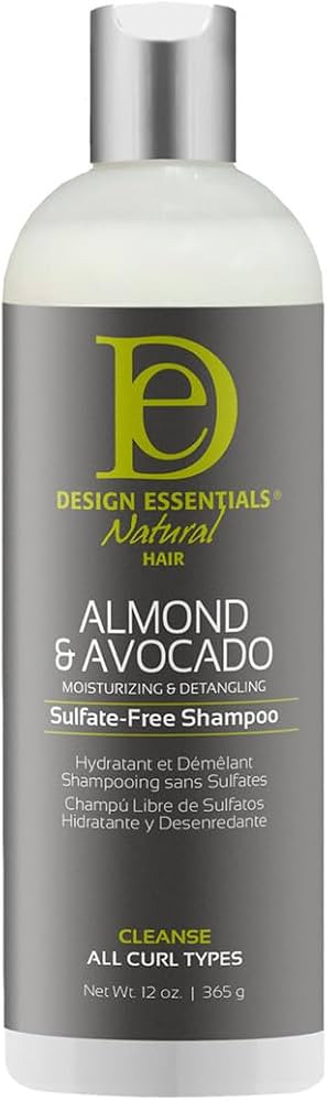Design Essentials Natural Almond & Avocado Moisturizing & Detangling Sulfate-Free Shampoo, 12 Ounce | Amazon (US)