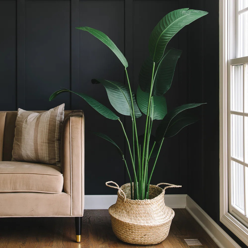 Faux Banana Leaf Plant in Pot | Wayfair North America