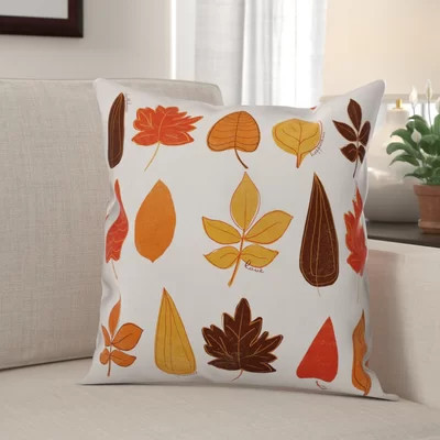 Funky Fall Leaves Throw Pillow | Wayfair North America