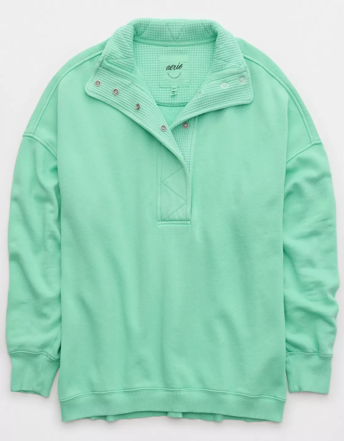 Aerie Getaway Quarter Snap Sweatshirt | Aerie