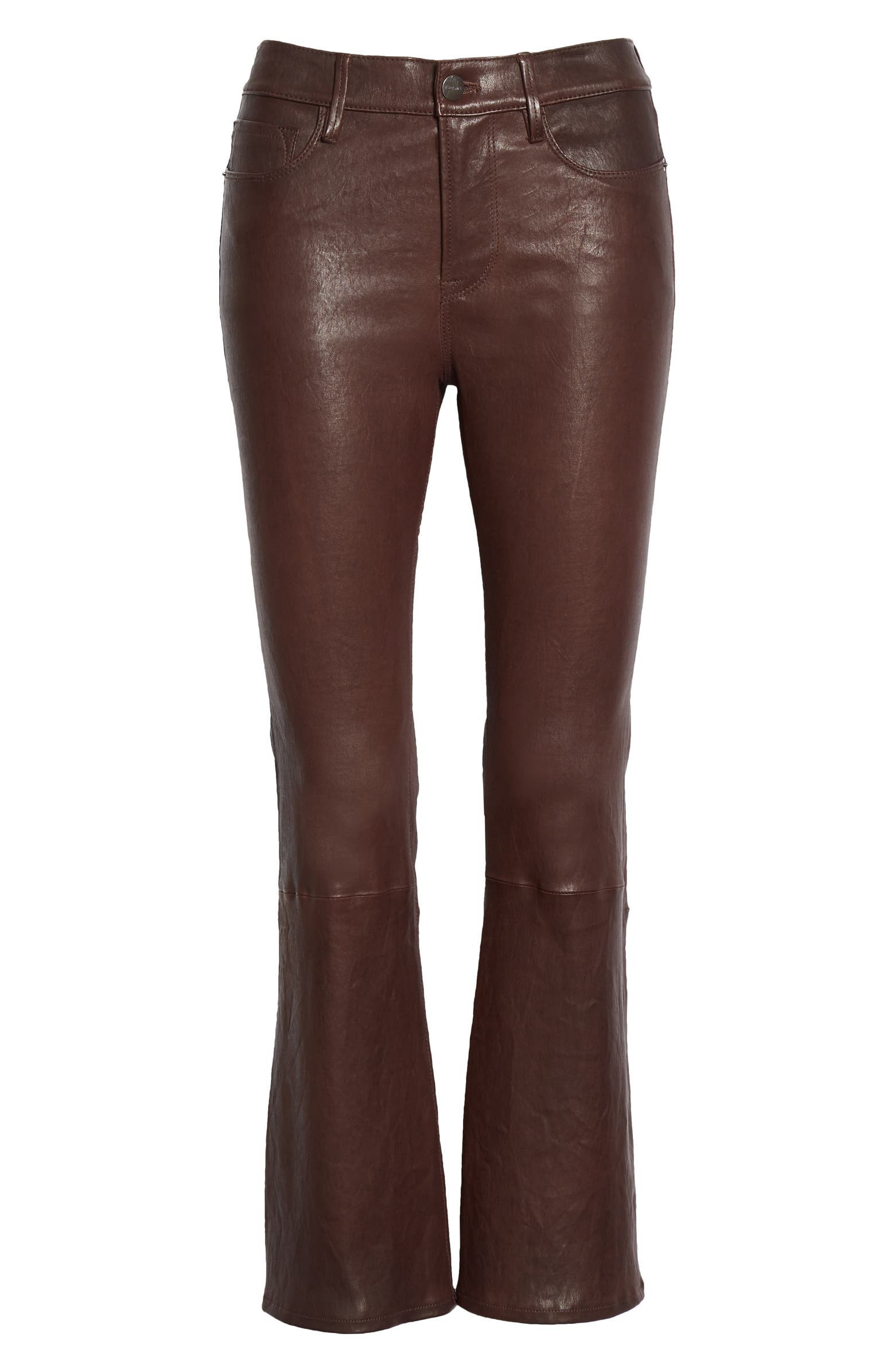 Le Crop Mini Boot Leather Pants | Nordstrom