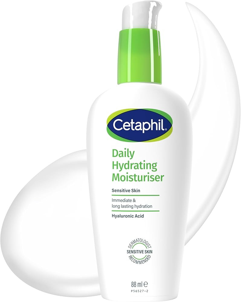 Cetaphil Daily Hydrating Face Moisturiser, 88ml, For Sensitive Skin, With Hyaluronic Acid, Packag... | Amazon (UK)