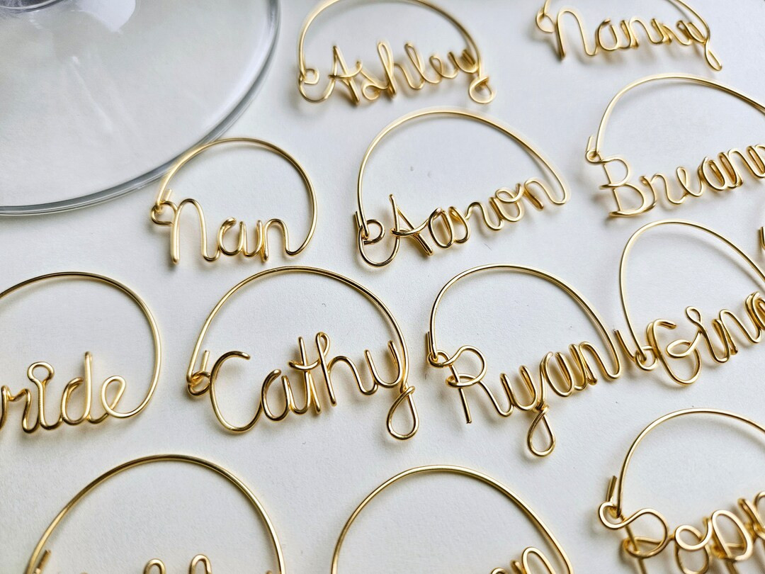 Wine Glass Charm, Personalized Word or Name, Wedding Favors, Rehearsal Dinner, Engagement, Bachel... | Etsy (US)