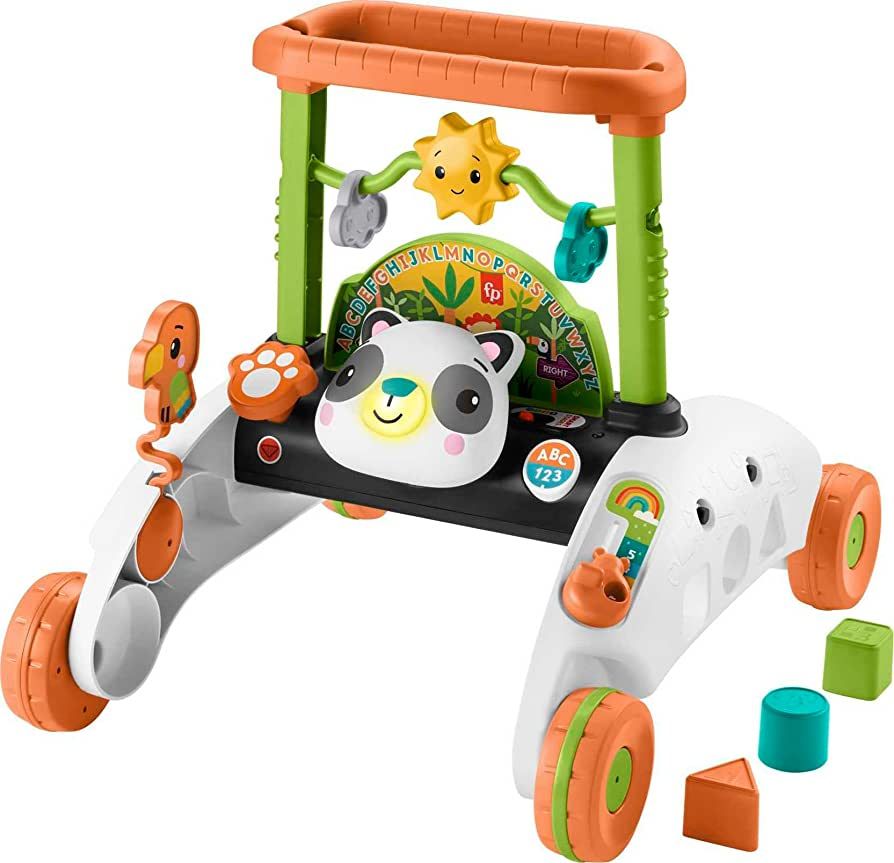 Fisher-Price Baby & Toddler Toy 2-Sided Steady Speed Panda Walker with Smart Stages Learning & Bl... | Amazon (US)