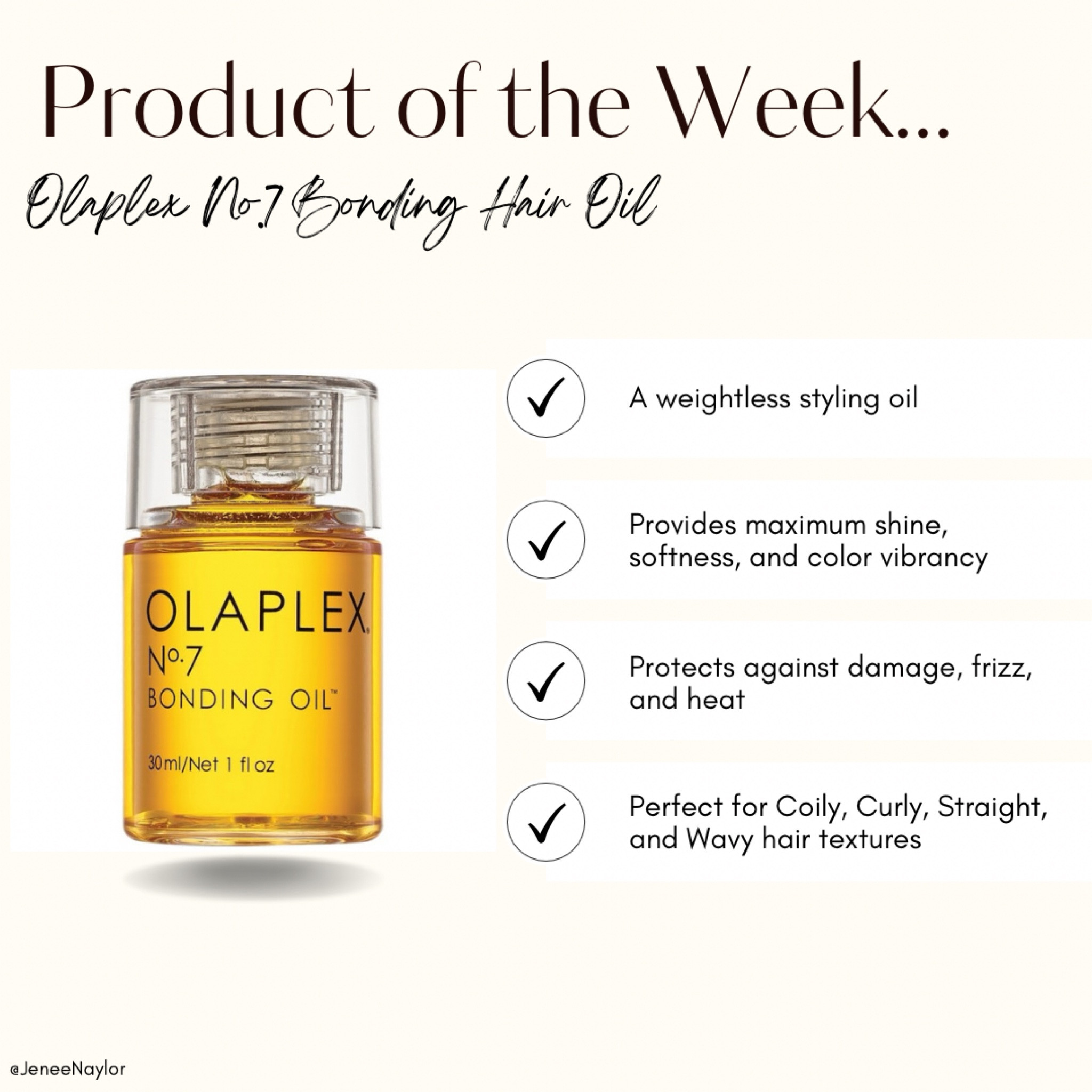 So in love with this bonding hair oil from Olaplex! Perfect for frizz control, heat protection, and long-lasting shine! 

#LTKbeauty #LTKU #LTKmidsize