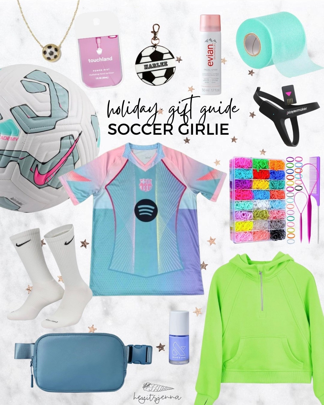 Holiday gift ideas for soccer players and girls who play sports, soccer jerseys, and Nike soccer ball, girls that are sporty gift ideas for Christmas playermaker 

#LTKHoliday #LTKCyberWeek #LTKGiftGuide