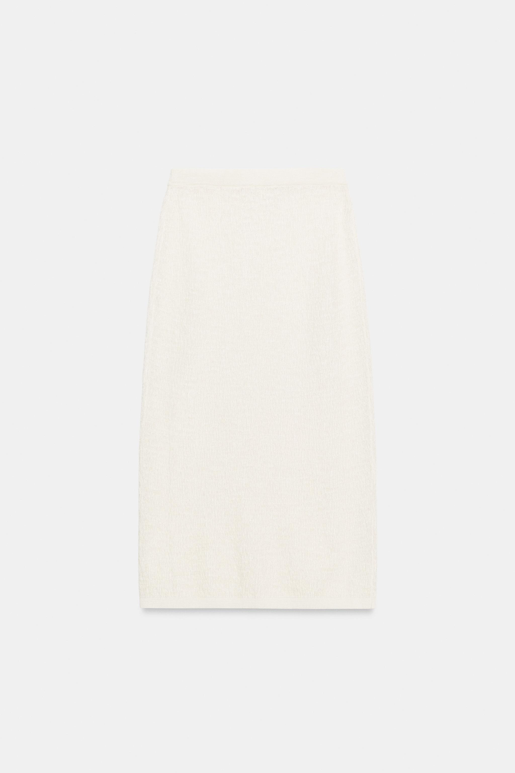 STRUCTURED KNIT STRAIGHT SKIRT | Zara US
