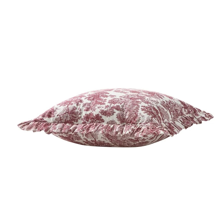 My Texas House 18 in x 18 in Red Forest Toile Decorative Pillow | Walmart (US)