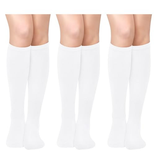 Sarfel Womens White Knee High Socks for Women Knee High White Socks Women Knee Sock for Womens High Sock for Woman Accessories | Amazon (US)