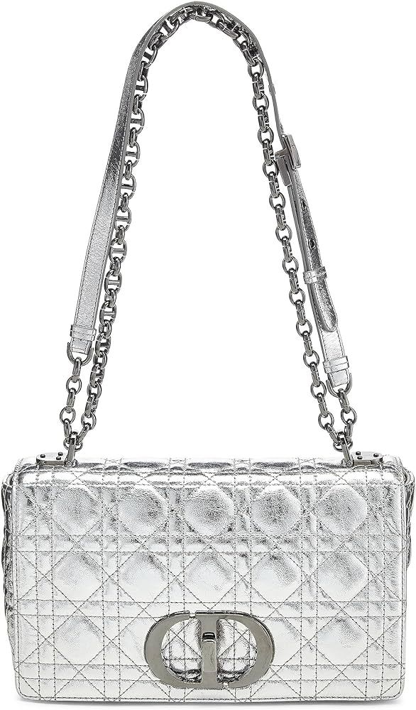 Amazon.com: Dior, Pre-Loved Silver Metallic Caro Bag Medium, Silver : Luxury Stores | Amazon (US)