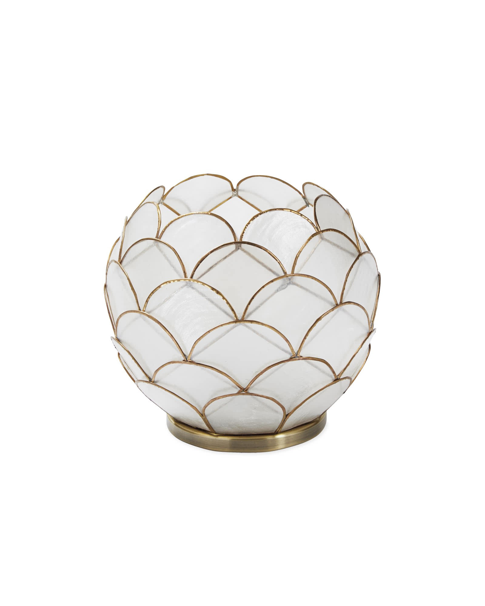 Scalloped Capiz Hurricane - Round
        DE-HC4-S | Serena and Lily
