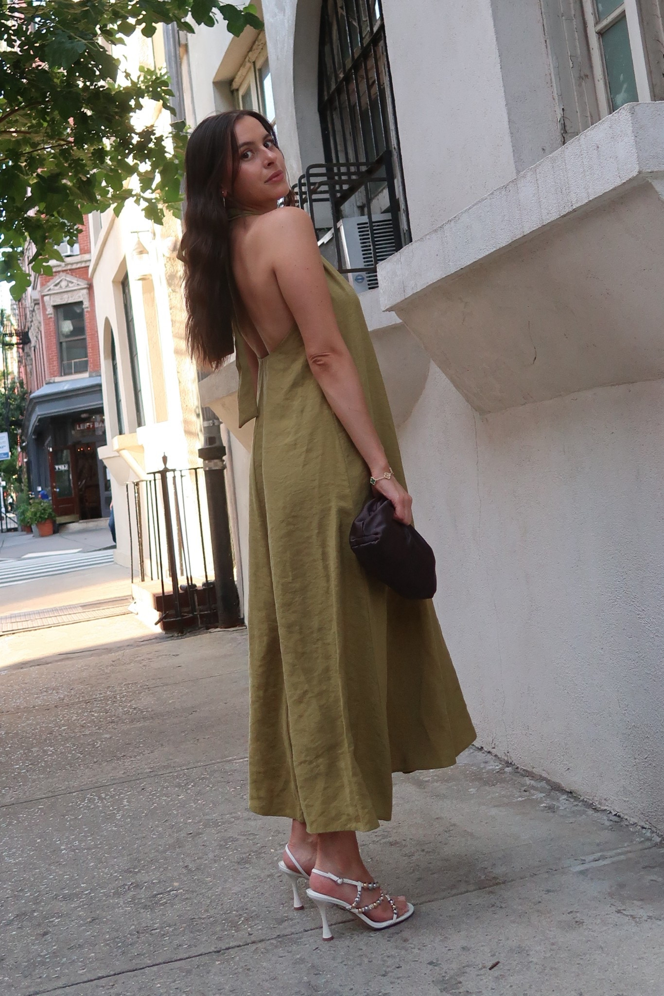 My new summer uniform- green halter dress, white heels, a brown bag! 

#LTKStyleTip #LTKFindsUnder100
