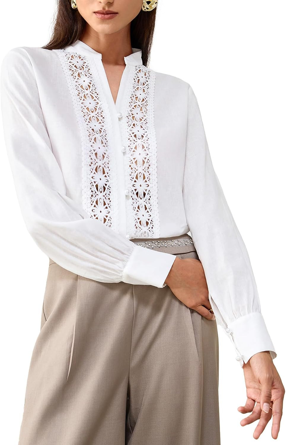 Women's Long Sleeve Blouse, Casual Top for Daily, Work & Vacation Outfits | Amazon (US)