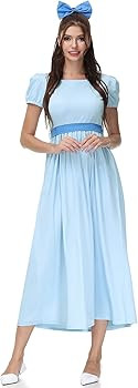 For G and PL Halloween Cosplay Princess Blue Maxi Dress | Amazon (US)