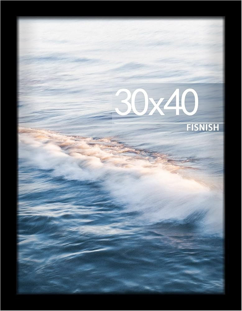 30x40 Picture Frame Black, with HD Plexiglass Durable and Scratch-proof for Horizontal or Vertica... | Amazon (US)