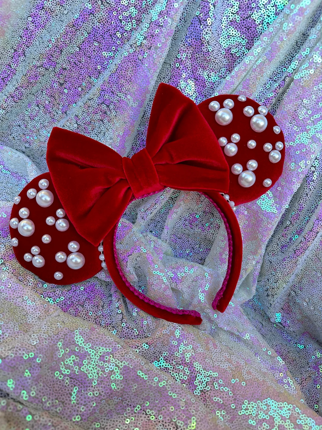 Pearl Velvet Minnie Ears | Etsy (US)