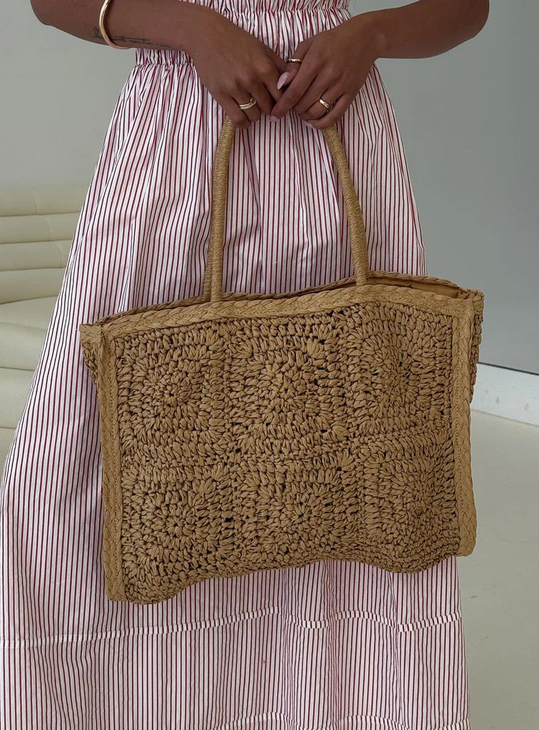 Love Like This Straw Tote Bag Tan | Princess Polly US