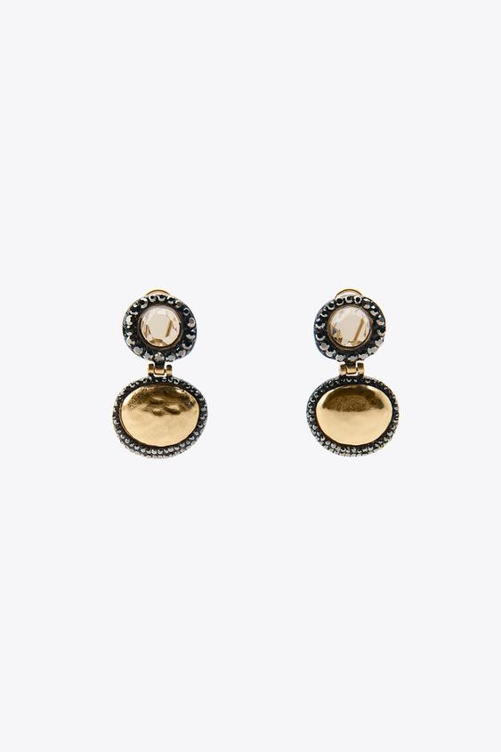 SPARKLY JEWEL EARRINGS | Zara US