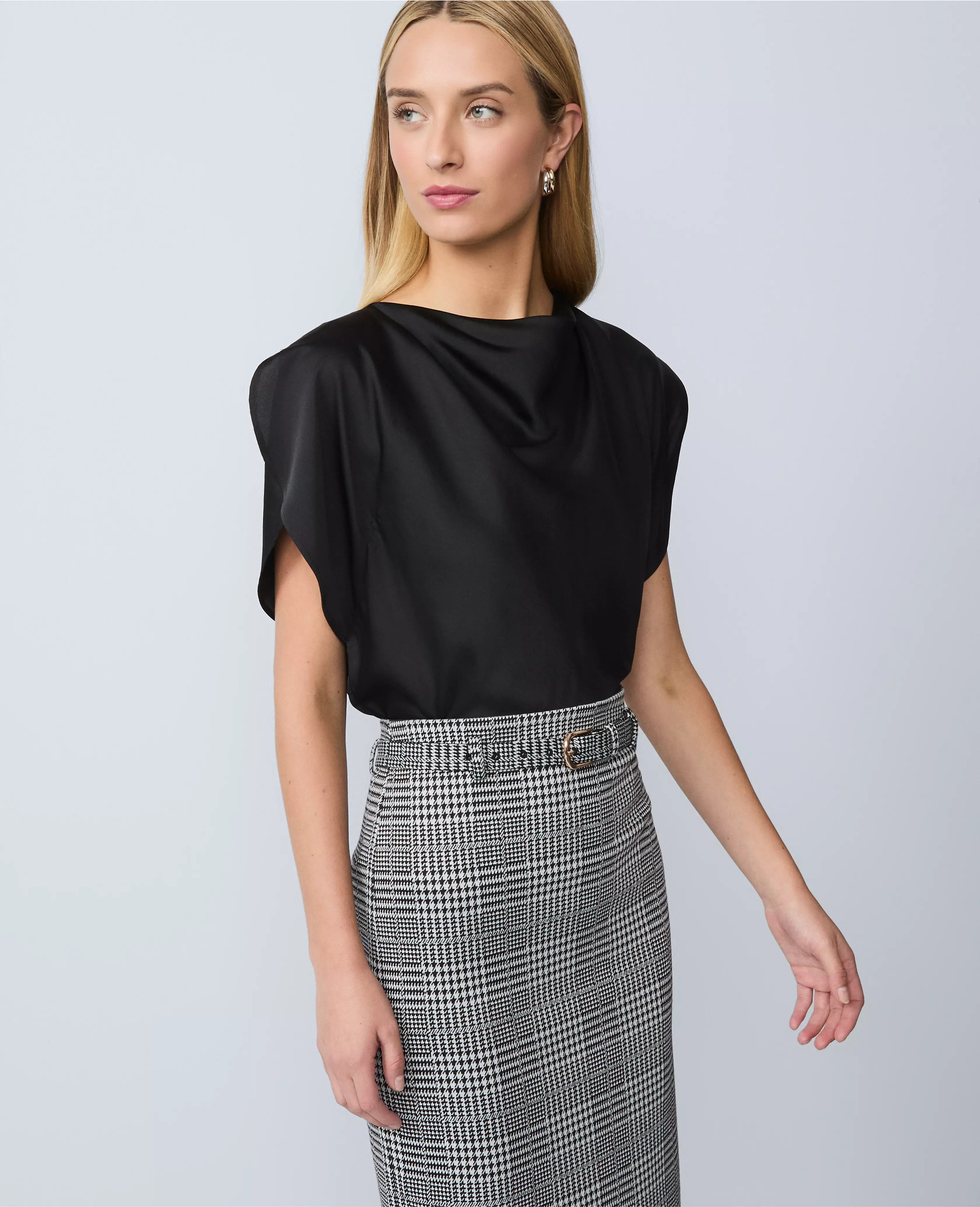 Draped Satin Blouse | Ann Taylor