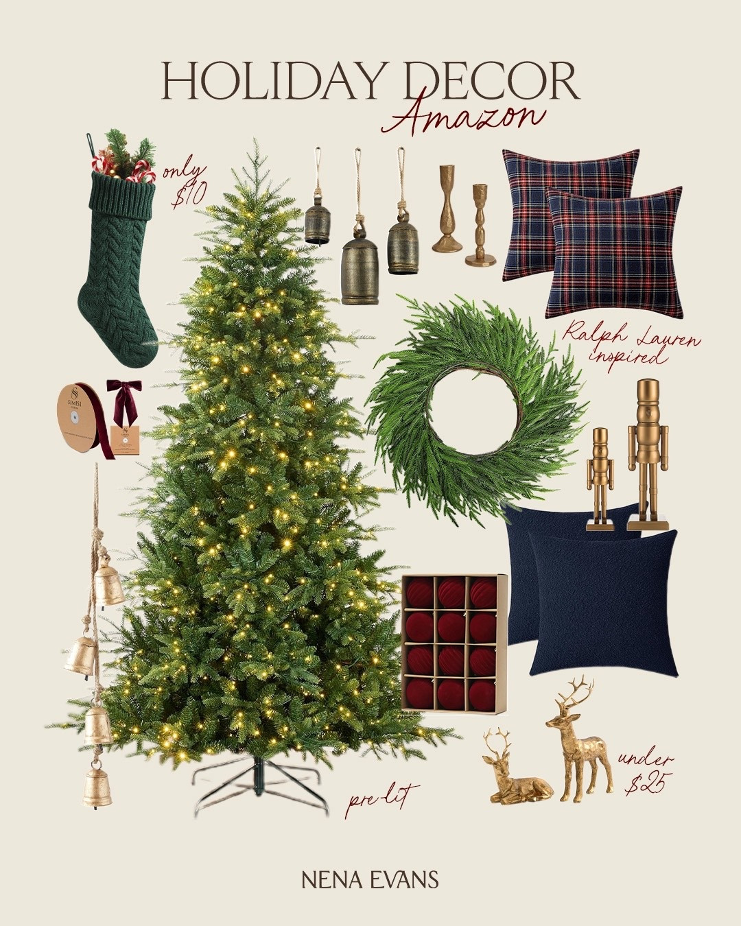 Holiday decor finds from Amazon 🎄 Linked my exact tree that looks real and is so easy to assemble! 

Home decor 
Christmas decor 
Amazon decor 
Christmas Wreath

#LTKHome #LTKFindsUnder100 #LTKHoliday