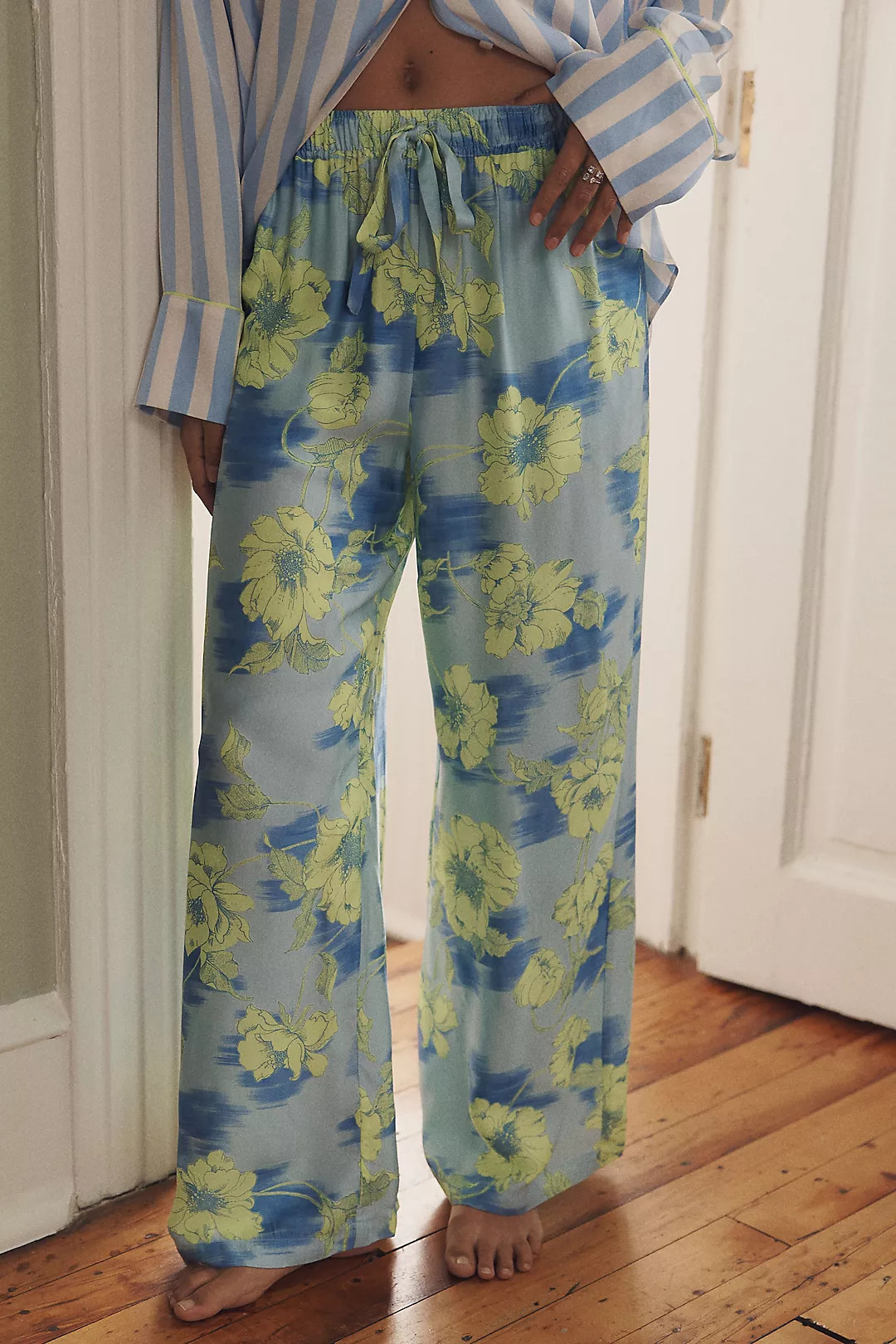 The LyreBird Silky Pajama Pants | Anthropologie (US)