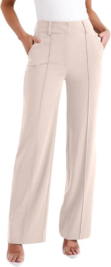 NIMIN Womens Work Pants High Waisted Wide Leg Dress Trousers | business casual outfits, office fo... | Amazon (US)